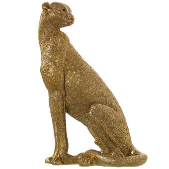 Decorative Figure Alexandra House Living Golden Plastic Cheetah 28 x 28 x 41 cm