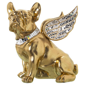 Decorative Figure Alexandra House Living Golden Plastic Dog Wings 23 x 27 x 29 cm