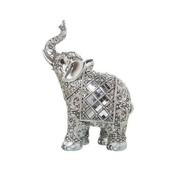 Decorative Figure Alexandra House Living Silver Plastic Elephant 11 x 18 x 24 cm Mirrors