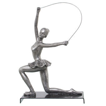 Decorative Figure Alexandra House Living Silver Plastic Gymnast 13 x 19 x 27 cm