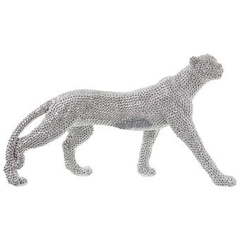 Decorative Figure Alexandra House Living Silver Plastic Panther 10 x 34 x 20 cm