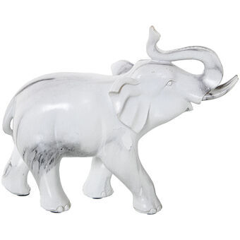 Decorative Figure Alexandra House Living Plastic Elephant 12 x 24 x 21 cm Marble