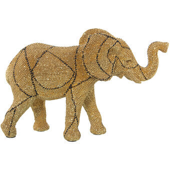 Decorative Figure Alexandra House Living Golden Plastic Elephant 11 x 27 x 19 cm