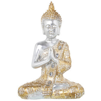 Decorative Figure Alexandra House Living Golden Silver Plastic Buddha 18 x 28 x 40 cm