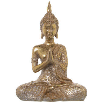 Decorative Figure Alexandra House Living Golden Plastic Buddha 12 x 20 x 27 cm