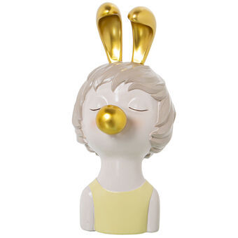 Bust Alexandra House Living Yellow Plastic Ears Chewing gum 15 x 15 x 27 cm