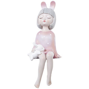 Decorative Figure Alexandra House Living Pink Plastic Rabbit Ears 11 x 15 x 31 cm