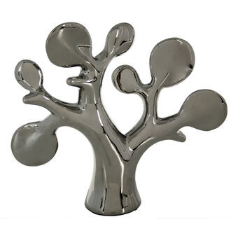 Decorative Figure Alexandra House Living Ceramic Tree Abstract Silver 8 x 26 x 23 cm