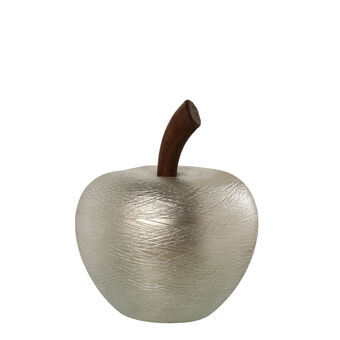 Decorative Figure Alexandra House Living Ceramic Apple Silver 27 x 27 x 34 cm