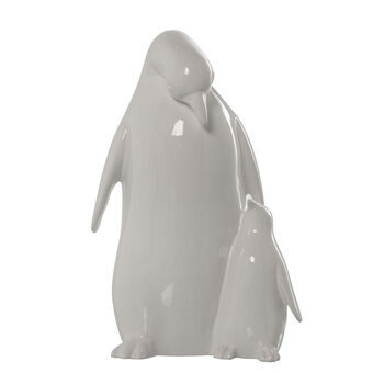 Decorative Figure Alexandra House Living White Ceramic Penguin 18 x 18 x 31 cm