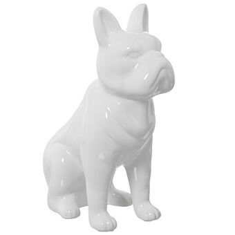 Decorative Figure Alexandra House Living White Ceramic Dog 14 x 25 x 34 cm