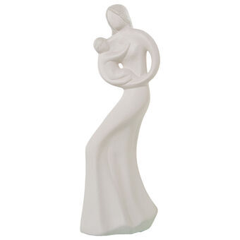 Decorative Figure Alexandra House Living Beige Ceramic Lady Baby 15 x 15 x 47 cm