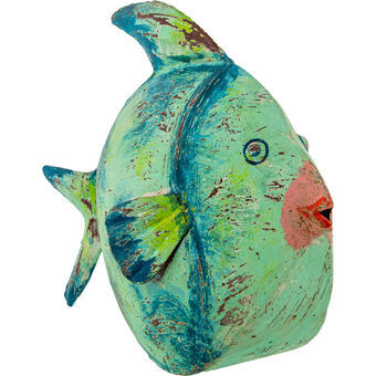 Decorative Figure Alexandra House Living Green Iron Fish 32 x 12 x 24 cm