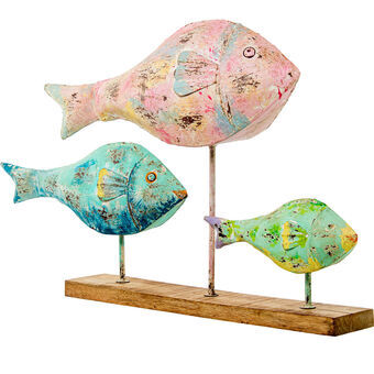 Decorative Figure Alexandra House Living Multicolour Iron Fish 83 x 16 x 51 cm