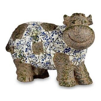 Decorative Garden Figure Mosaic Cow Polyresin (18,5 x 33,5 x 46,5 cm)