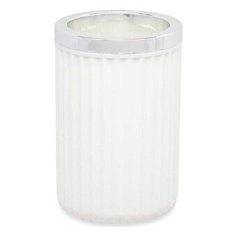 Glass Toothbrush Holder White Plastic (7,5 x 11,5 x 7,5 cm)