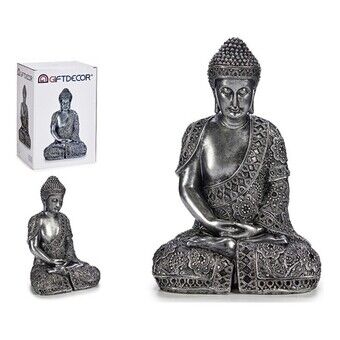 Decorative Figure Buddha Silver Resin (20 x 34,5 x 24 cm)