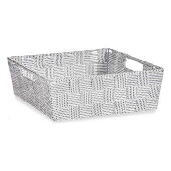 Basket White Cloth 23 x 8 x 27 cm