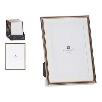 Photo frame Copper Crystal Steel (12 x 19,5 x 15,5 cm) (13 x 18 cm)