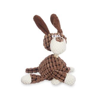 Dog toy Brown Dog 26 x 8 x 21 cm Fluffy toy with sound