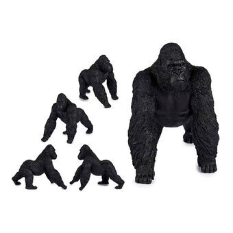 Decorative Figure Gorilla Black Resin (20 x 27 x 34 cm)