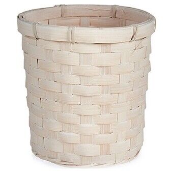 Planter White PVC Bamboo (17 x 15 x 17 cm)