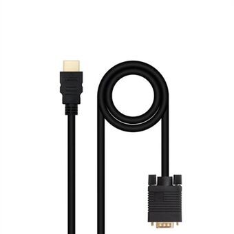 HDMI to VGA Adapter NANOCABLE 10.15.4348 Black 1,8 m