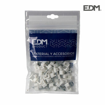 Staples EDM Nº 03 2 x 1 mm White Cables 50 Units