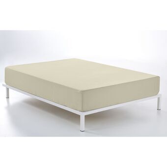 Fitted bottom sheet Alexandra House Living Beige 150 x 200 cm