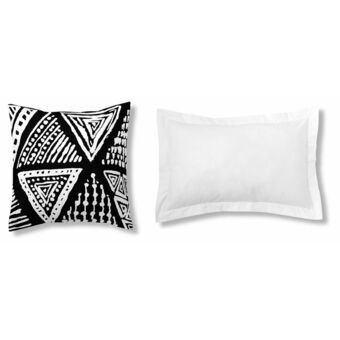 Cushion cover Alexandra House Living Black 4 Pieces 2 Units