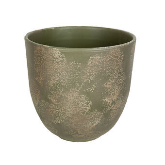 Planter Romimex Green Ceramic 27 x 27 x 27 cm