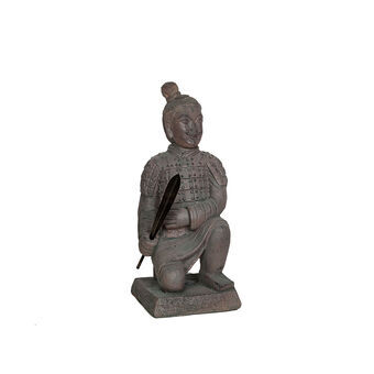 Decorative Figure Romimex Brown Resin Warrior 25 x 56 x 23 cm