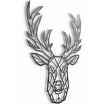 Wall Decoration Keluly Deer Black Carbon steel 43 x 31 x 13,5 cm