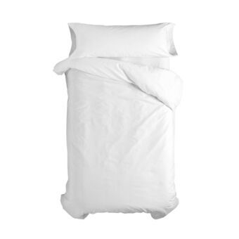 Duvet cover set HappyFriday Basic Kids White Single 2 Pieces