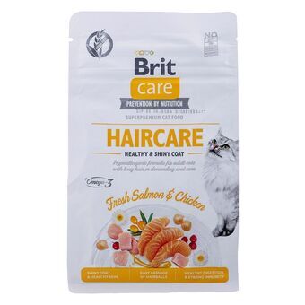 Cat food Brit Care Grain Free Haircare Healthy & Shiny Coat Adult Chicken Salmon 400 g