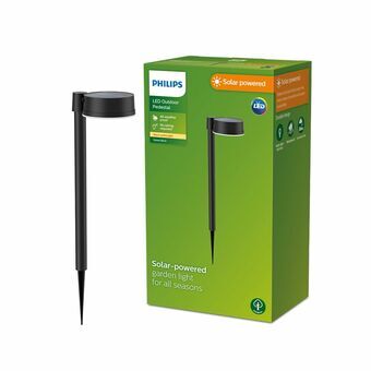 Solar garden lights Philips Vynce 1,5 W 11,2 x 14,2 x 54 cm Black Plastic Circular (2700 K) (Soft green) (1 Unit)