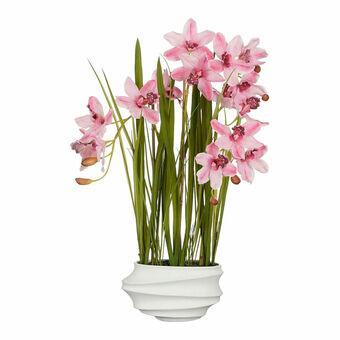 Decorative Plant Mica Decorations Cymbidium Polyester Orchid 81 x 49 x 40 cm Artificial