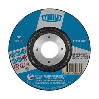 Cutting disc Tyrolit Ø125 x 6 x 22,23 mm