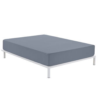 Fitted bottom sheet Alexandra House Living Steel Grey 90 x 210 cm