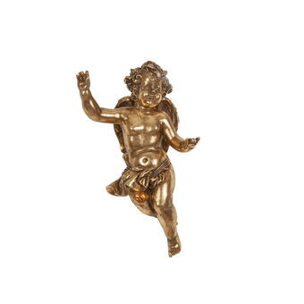 Decorative Figure Romimex Golden Resin Angel 25 x 25 x 25 cm