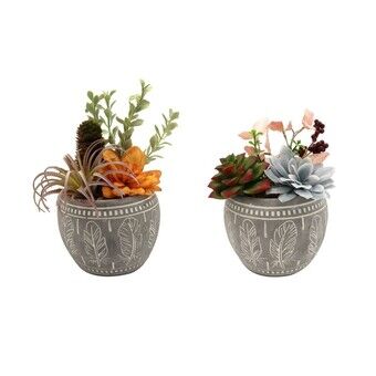 Decorative Plant DKD Home Decor S3020238 Cement PE (13 x 13 x 22 cm)