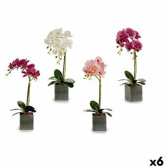 Decorative Flower Orchid Plastic 14 x 51 x 18 cm (6 Units)