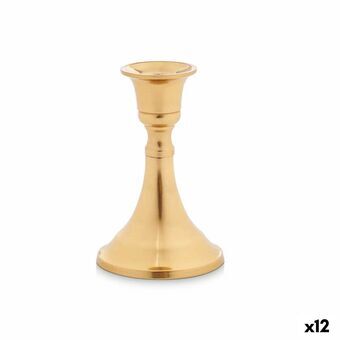 Candle Holder Golden Aluminium 5 x 11 x 9 cm (12 Units)