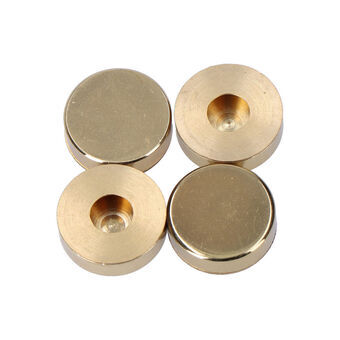 Furniture trims EDM Threaded Polished brass Ø 18 mm (4 Units)