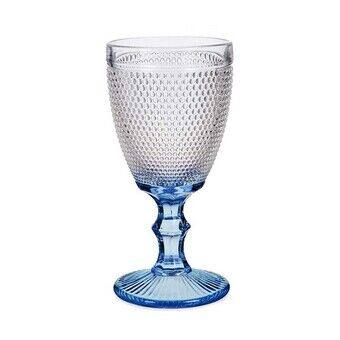 Wineglass Points Blue Glass (240 ml) (6 Units)