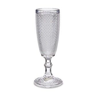 Champagne glass Points Transparent Glass 6 Units (185 ml)