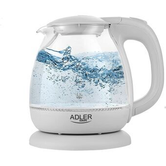 Water Kettle and Electric Teakettle Adler AD1283G White Grey 1 L