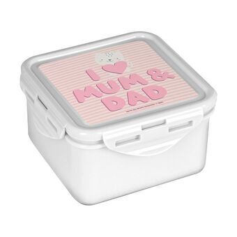 Lunch box Safta Love Pink Polyurethane (13 x 7.5 x 13 cm)