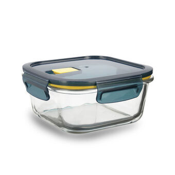 Hermetic Lunch Box Quid Astral 800 ml 15,7 x 15,7 x 7,4 cm Blue Glass