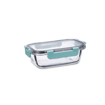 Hermetic Lunch Box Quid Purity Rectangular 630 ml Transparent Glass